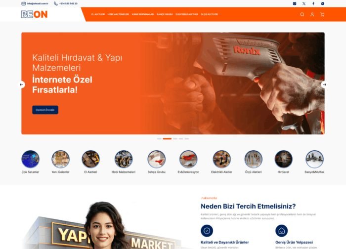 ideasoft Beon teması önizlemesi — Modern marka mağazası
