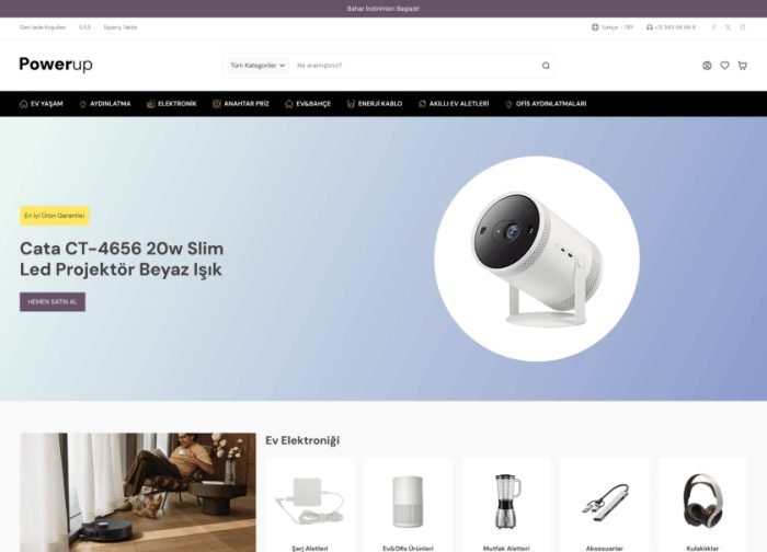 ideasoft PowerUp teması önizlemesi — Kampanya odaklı satış