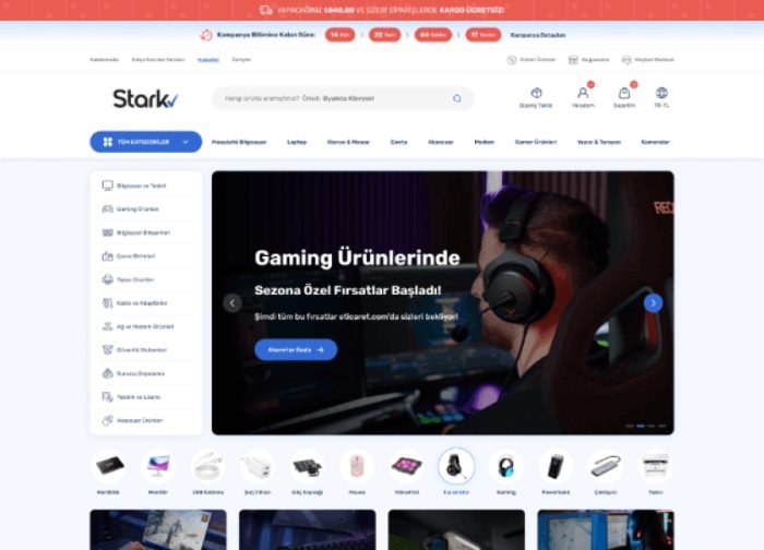 ideasoft Stark teması önizlemesi — Genel perakende